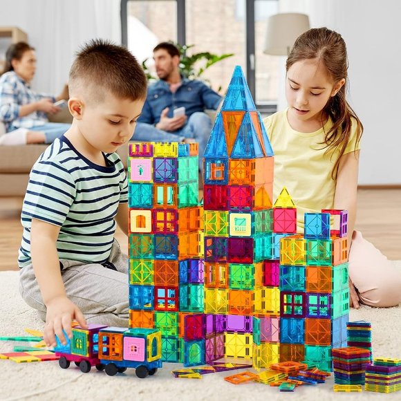 134PCS Anbalulu Magnetic Building Tiles Large Magnet 3D STEM StackingToys - Picture 8 of 12